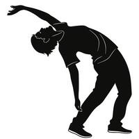 Man Dancing Silhouette Design vector