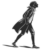 Man Silhouette Walking Illustration vector
