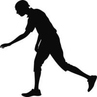 Man In Action Silhouette Design vector