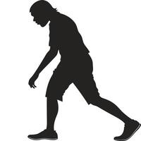 Person Silhouette In Action Pose vector
