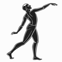 Monochrome Stylized Ballet Dancer Image vector