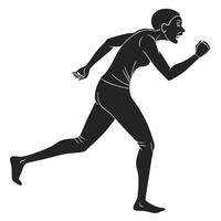 Running Woman Silhouette Illustration vector