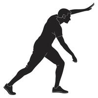 Silhouette Of A Runner In Motion vector