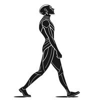Stylish Silhouette Of A Walking Person vector