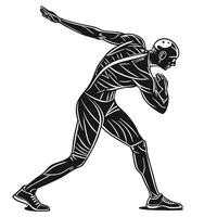 Runner Athlete In Ready Position vector