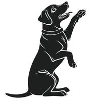 Art Of Labrador Standing Up vector