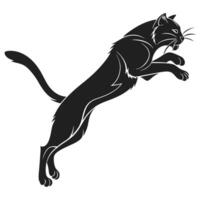 Black Panther Jumping In Design vector