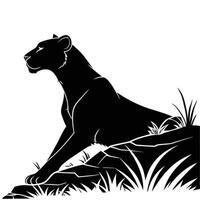 Elegant Black Panther vector
