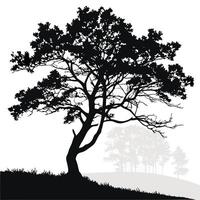 Silhouette Tree Graphic Landscape Design vector