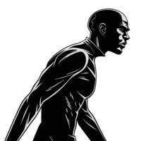 Illustration Of Muscular Man Character vector