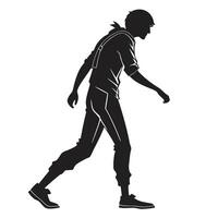 Walking Man Silhouette In Design vector