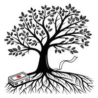 Tree Of Life With Bento Box vector