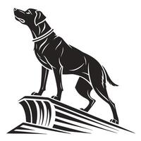 Illustration Of A Hunting Dog vector