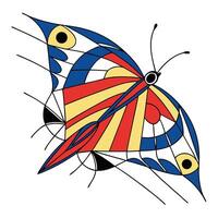 Geometric Butterfly Colorful Simple Design vector