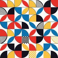 Geometric Bauhaus Pattern Retro Style vector