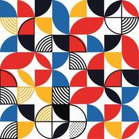 Geometric Pattern Bauhaus Style Design vector