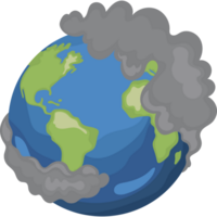 planet suffering from global warming png