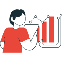 man holding tablet with ai machine learning png