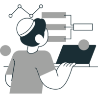 man and training ai machine learning science png