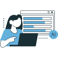 girl and ai machine learning png