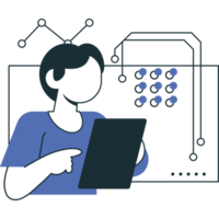 worker and big data artificial intelligence and machine learning png