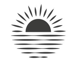 Half of the setting sun. A logo for your company. The setting sun. vector