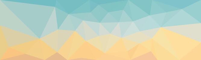 Abstract low-poly background with a soft gradient blend of pastel blue and yellow tones, resembling a stylized sky over a desert landscape. vector
