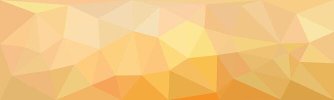 Warm orange low poly background with soft shades of yellow and peach, forming a modern, abstract geometric pattern ideal for design, web, and creative projects. vector