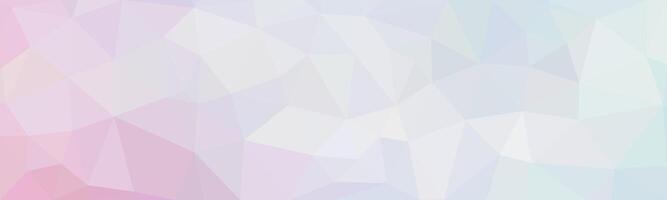Soft pastel-colored polygonal background with a low-poly geometric design in shades of pink, white, and light blue, perfect for modern graphic or web design. vector