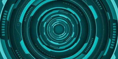 Abstract green tone cyber circuit geometric technology futuristic design modern creative background vector