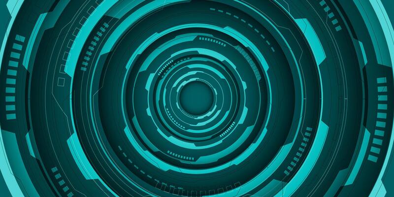 Abstract green tone cyber circuit geometric technology futuristic design modern creative background