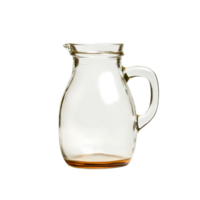 Clear Glass Pitcher with Unique Shape and Minimalist Design, Isolated View png