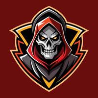 Modern Reaper Character Illustration with Fearsome Design vector