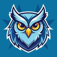 Striking Owl Head Mascot Logo in an Background vector