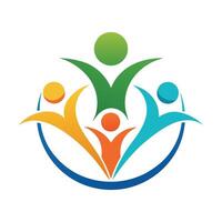 Abstract Flat Design of People and Family Togetherness vector