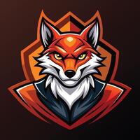 Vibrant and Expressive Fox Illustration Perfect for Esports and Character Design vector