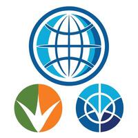 Globe Logos on a Pristine White Canvas vector