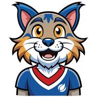Cute and Friendly Wildcat Cartoon Character in a Car vector