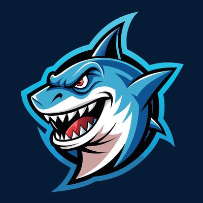 Enraged Shark Mascot Ready for Athletic and Esports Dominance
