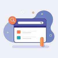 Search Bar with Instant Suggestions and Pop Up Dropdown List Functionality vector