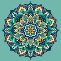 Serene Mandala Zen Floral Pattern for Background and Banners vector