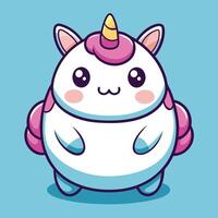 Collection of Adorable Unicorn Squishmallows with Sparkly Eyes and Soft Fur vector