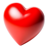 Glossy Red Heart Shape Symbolizing Love and Affection for Various Concepts png