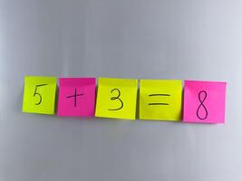Simple example from mathematics for teaching child from early age photo