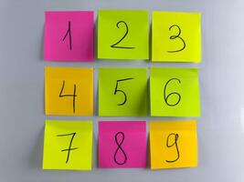 Memory training for children with numbers for teaching math photo