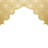 Elegant Golden Frame with Intricate Floral Pattern on transparent Background Ideal for Invitations Cards and Certificates png