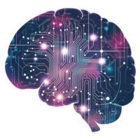 Digital Brain Circuitry Artificial Intelligence Neural Network Technology Concept png