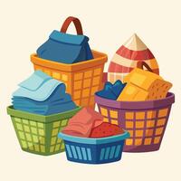 Intricate Wicker Collection Isolated on Transparent Background Perfect for Cutout Projects vector