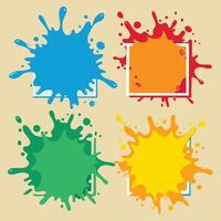 Editable Set of Dynamic and Swirling Splash Illustrations in Brush Stroke Form vector