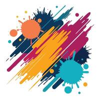 Dynamic and Expressive Paintbrush Strokes and Abstract Grunge Background vector